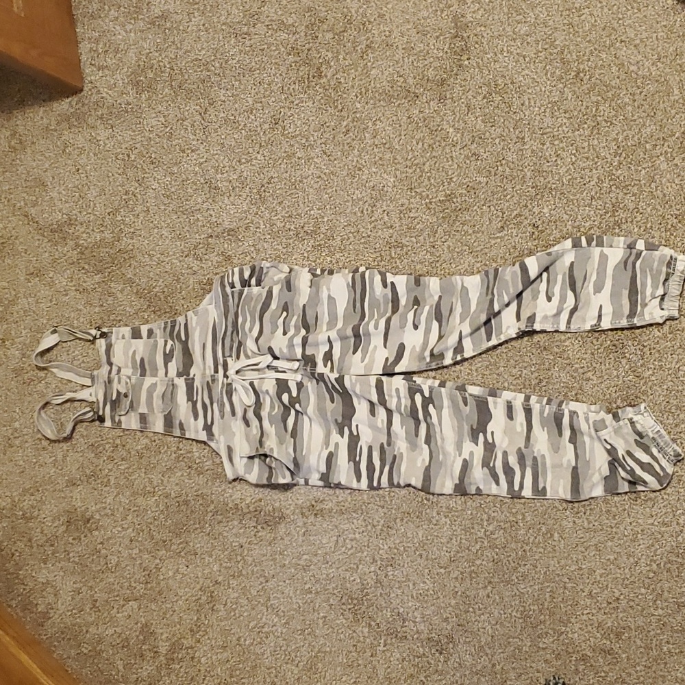 Camo overall joggers